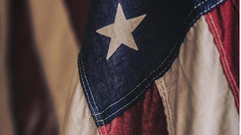 Photo of faded American flag