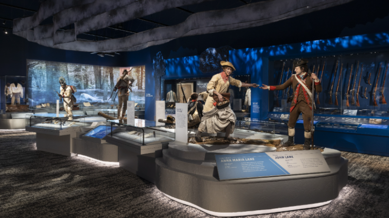 Photo of Call to Arms exhibit at the National Museum of the US Army